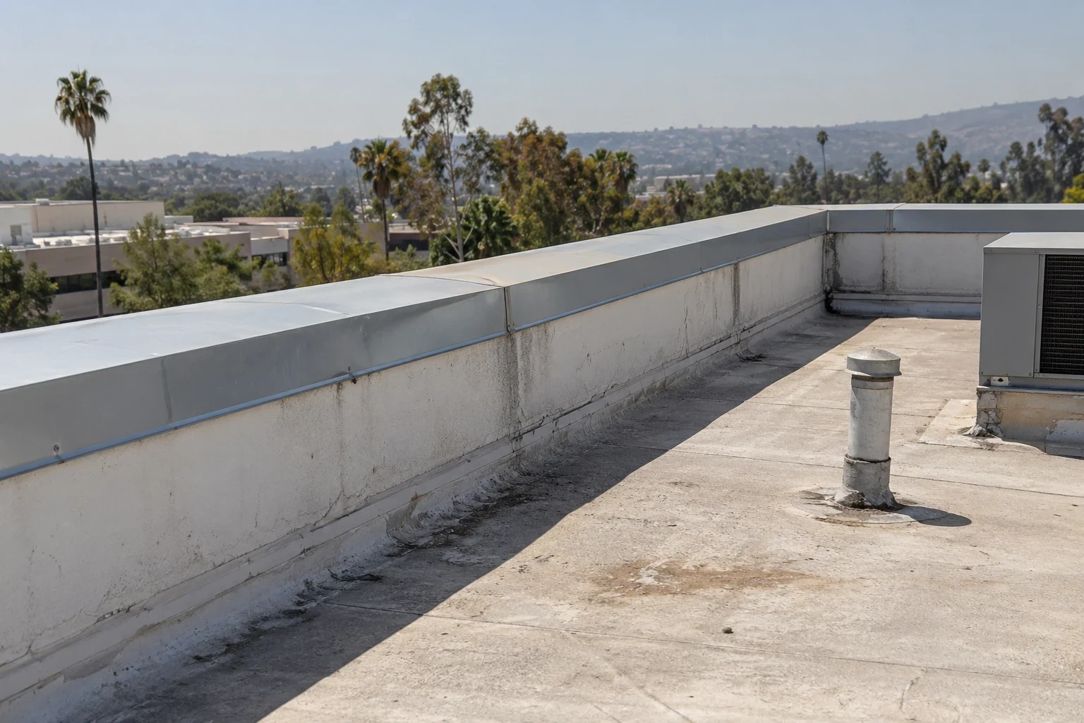 Commercial Roof Edge Metal, Coping and Gutters in Costa Mesa, CA